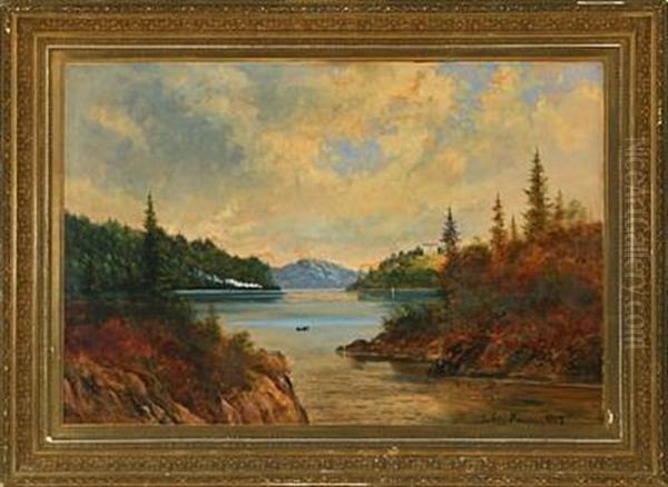 Inlet Scenery On A Cloudy Autumn Day - view 1