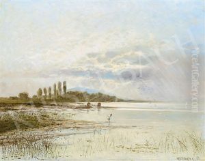 Lights Above Lake Balaton by Kalman Mesterhazy