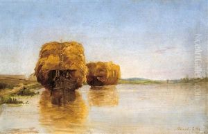 Barges by Geza Meszoely