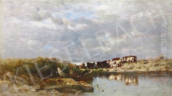 Lake Balaton With Boat - view 1