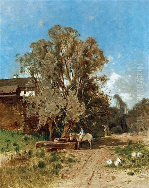 Horse Watering - view 1
