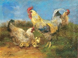 Chicken Run by Geza Meszoely