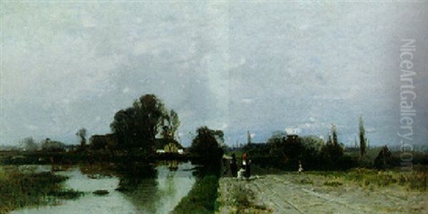 Figures By A Stream - view 1
