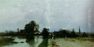 Figures By A Stream