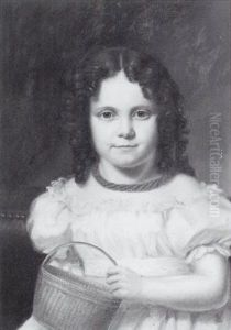 Portrait Of Julia Metcalf, 1824 by Eliab Metcalf