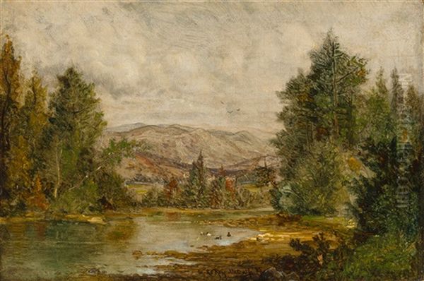 River Through A Forest With Hills Beyond - view 1