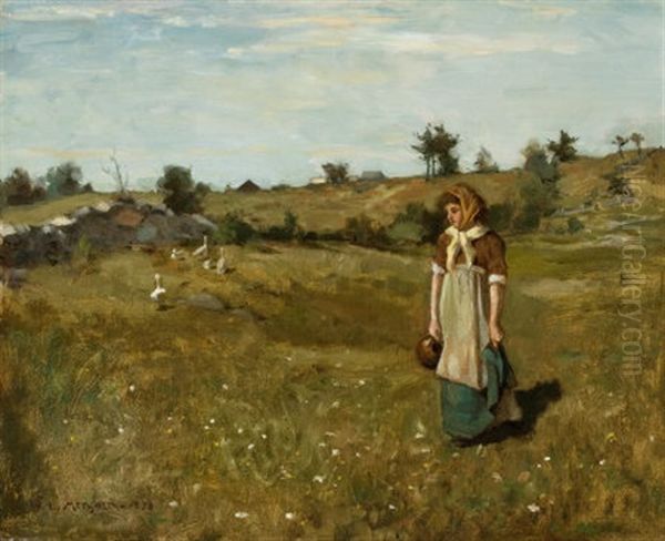 Woman In A Field - view 1