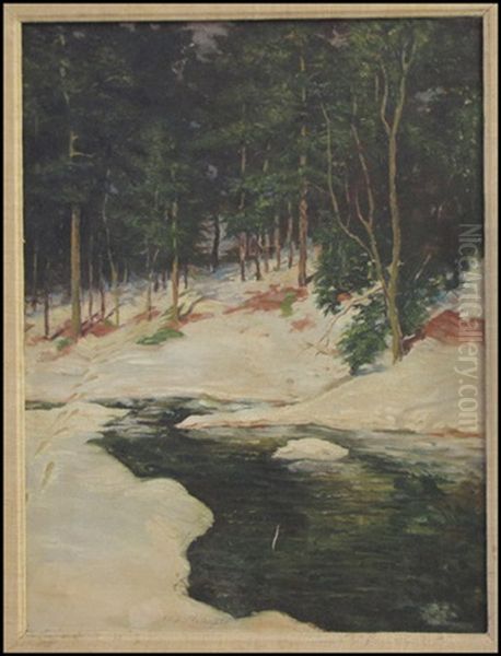 Stream Through Winter Landscape - view 1
