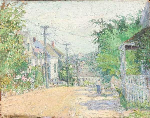Impressionistic Summer Cityscape - Perhaps Gloucester - view 1