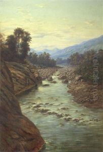 El Rio Capilla Del Monte. Prov. De Cordoba by Adolf Methfessel