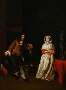 A Lady And A Gentleman by Gabriel Metsu
