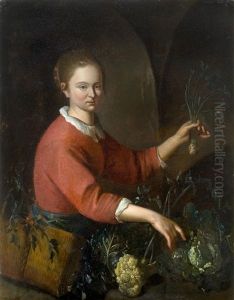 Market Woman With Vegetables by Gabriel Metsu