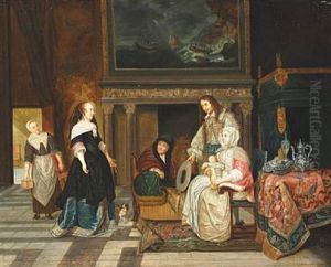 The Visit To The Nursery by Gabriel Metsu