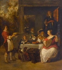 Festtagsgesellschaft by Gabriel Metsu