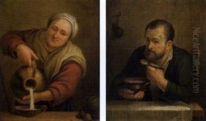Frau Mit Milchkrug (+ Mann Mit Breischale; Pair) Frau Mit Milchkrug (+ Mann Mit Breischale; Pair)