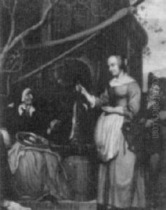 Market Scene by Gabriel Metsu