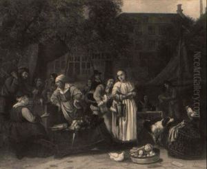 A Vegetable Market by Gabriel Metsu