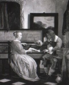 La Lecon De Musique by Gabriel Metsu