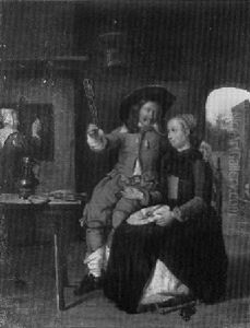Merry Couple In The Inn by Gabriel Metsu