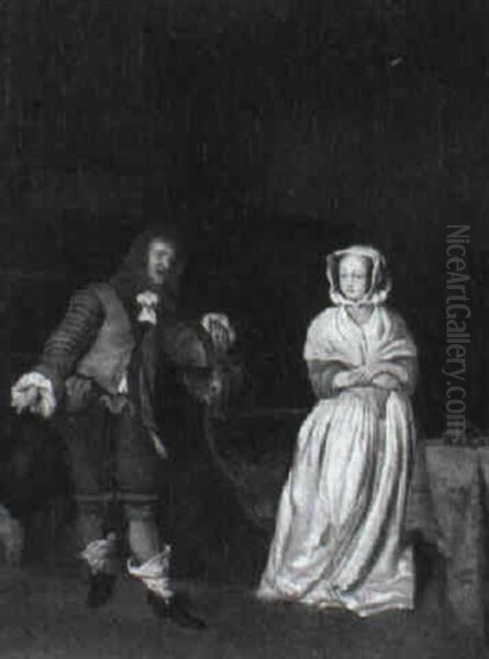 Man Conversing With A Lady - view 1