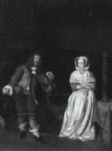 Man Conversing With A Lady by Gabriel Metsu