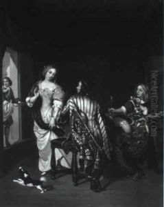A Tavern Interior With A Lady Leaving Table A Tavern Interior With A Lady Leaving Table