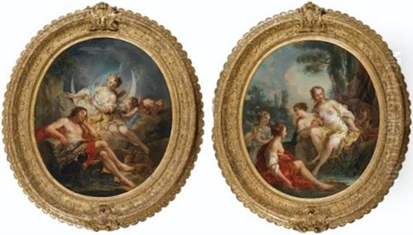 Diane Et Adonis; Venus Au Bain (pair) - view 1