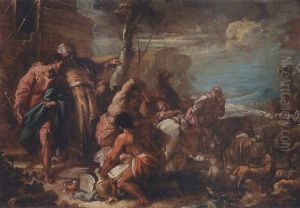 La Separation De Jacob Et De Laban by Pierre-Charles Le Mettay