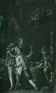 Peasants Drinking A Toast In A Tavern Peasants Drinking A Toast In A Tavern