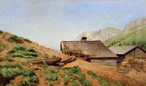 Hameau D'alpage by Edouard-Louis-Auguste Metton