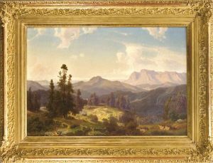 Herrliches Panorama Einer Landschaft In Den Dolomiten by Caesar Metz