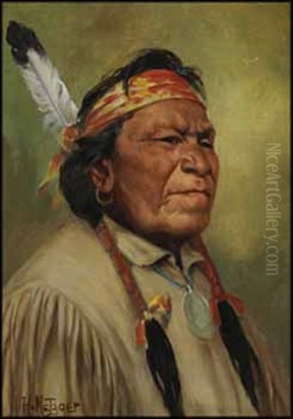 Jumping Bear, Sioux Chief Of The Reserve Of Standing Buffalo, Qu'appelle - view 1