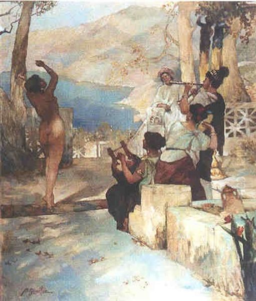 Danseuse Face A La Cour A Pompei - view 1