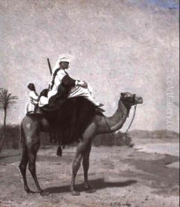 Chamelier Au Bord Du Nil by Emile Pierre Metzmacher