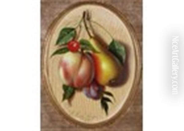 Still Lifes Of Hanging Fruit (a Pair) - view 1