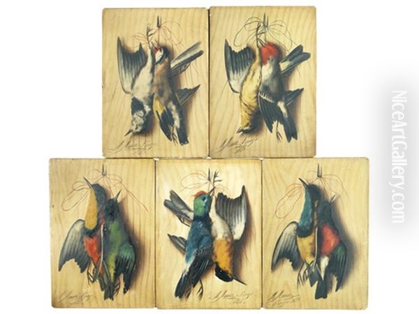 Hanging Songbirds, A Set Of Five - view 1