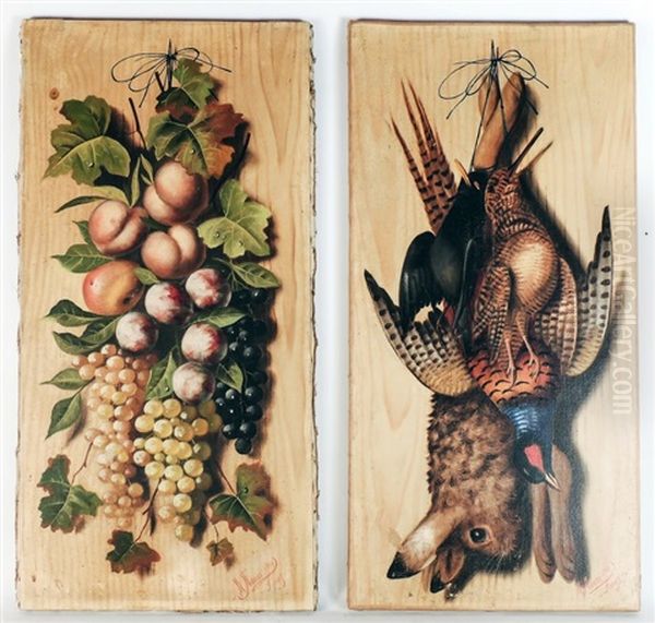Nature Morte Con Frutta E Selvaggina - Sitll Lives Of Fruits And Game (2 Works) - view 1