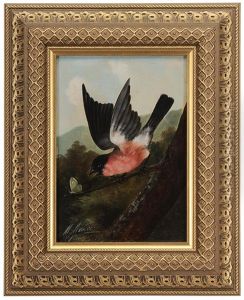 Bird With Butterfly by Michelangelo Meucci