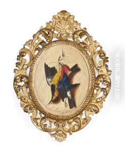 Trompe L'oeil With Two Songbirds (2 Works) Trompe L'oeil With Two Songbirds (2 Works)