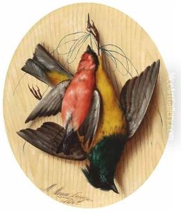 Trompe-l"oeil-stillleben Mit Erlegten Singvogeln Trompe-l"oeil-stillleben Mit Erlegten Singvogeln