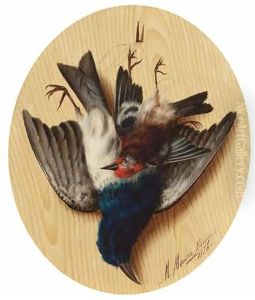Trompe-l"oeil-stillleben Mit Erlegten Singvogeln