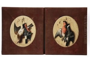 Trompe L'oeil Still Lifes Of Game Birds (pair) by Michelangelo Meucci
