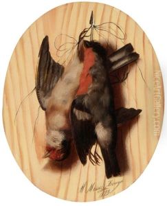 Trompe-l'oeil Mit Toten Singvogeln (3 Works) by Michelangelo Meucci