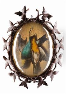 Trompe L'oeil Of Hanging Songbirds by Michelangelo Meucci