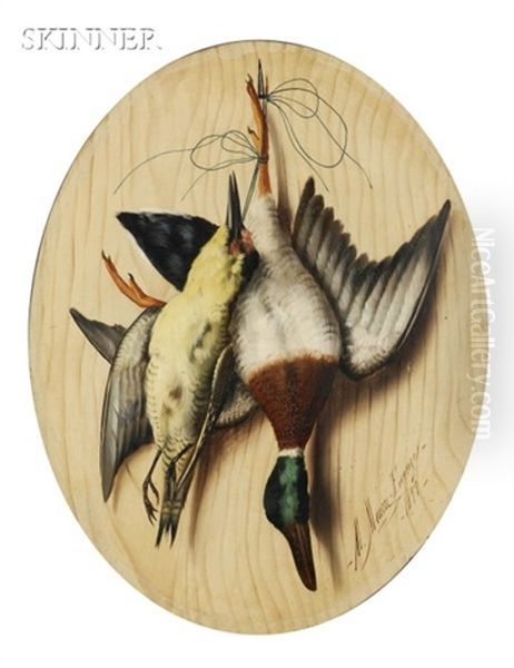 Trompe L'oeil Still Life With Game Birds (+ Another; Pair) - view 1