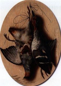 Trompe L'oeil Mit Zwei Vogeln by Michelangelo Meucci