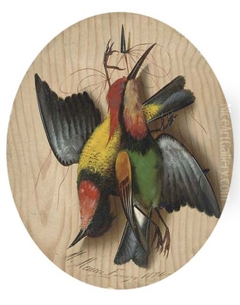 Hanging Songbirds (+ Another, Smaller; 2 Works) - view 1
