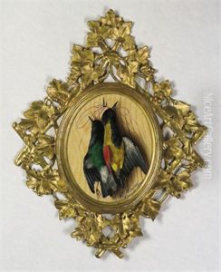 Stilleben Mit Singvogeln (+ Another, Similar; Pair) by Michelangelo Meucci