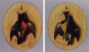 Nature Morte Of Colorful Bird by Michelangelo Meucci