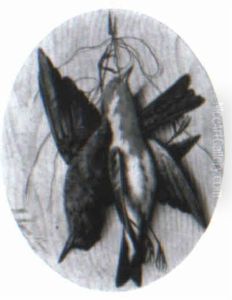 Still Life Of Hanging Birds by Michelangelo Meucci